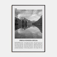 Friuli-Venezia Giulia Travel B&W Poster