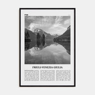 Friuli-Venezia Giulia Travel B&W Poster