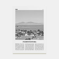 Fuerteventura Travel B&W Poster