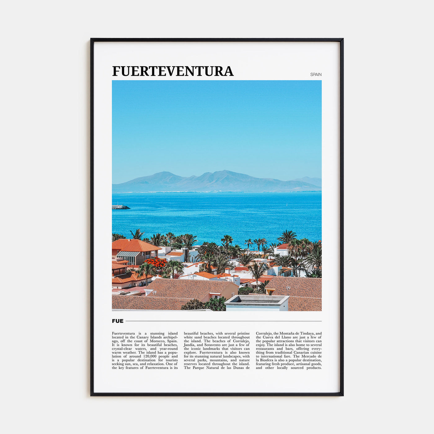 Fuerteventura Travel Color Poster