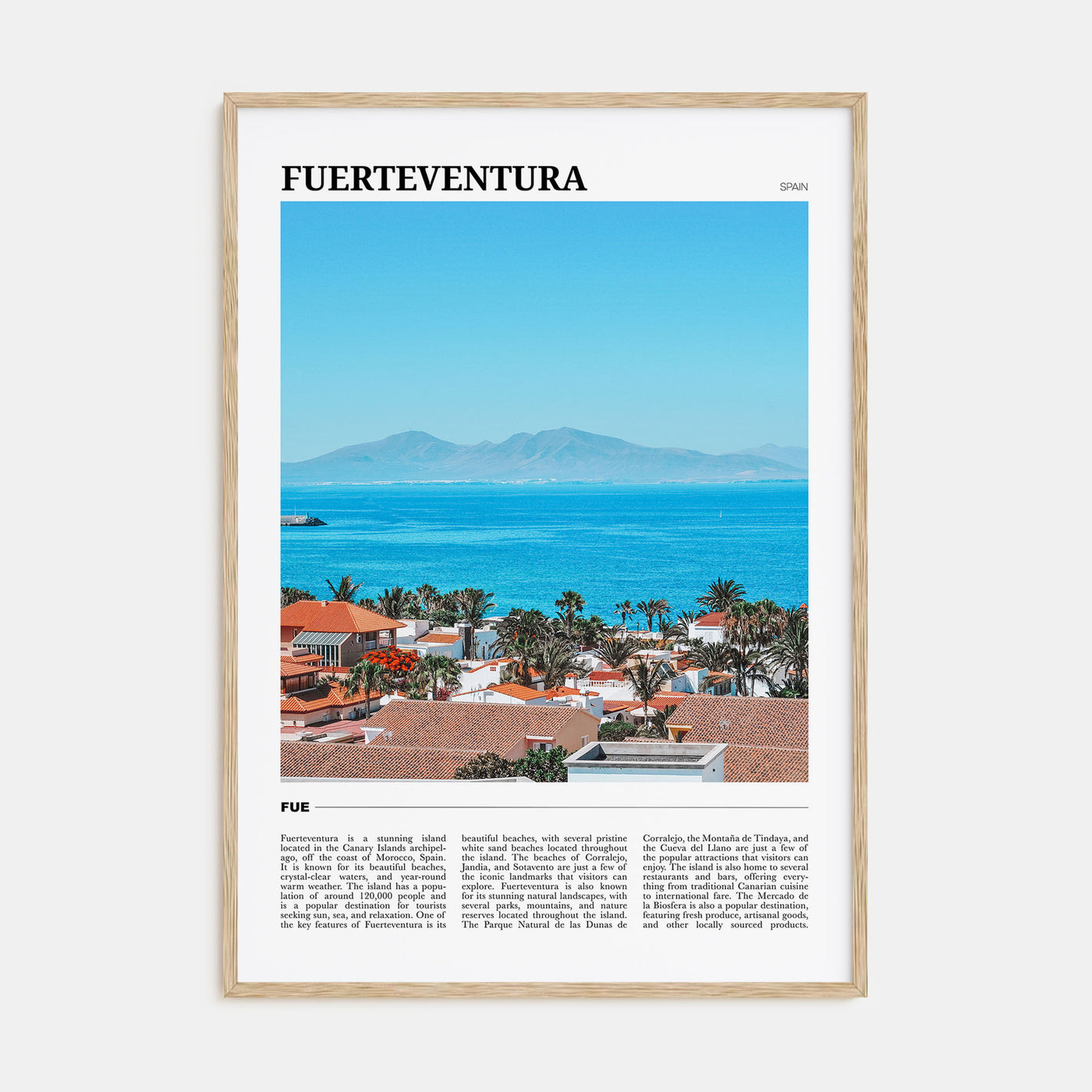Fuerteventura Travel Color Poster