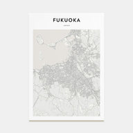 Fukuoka Map Portrait Poster