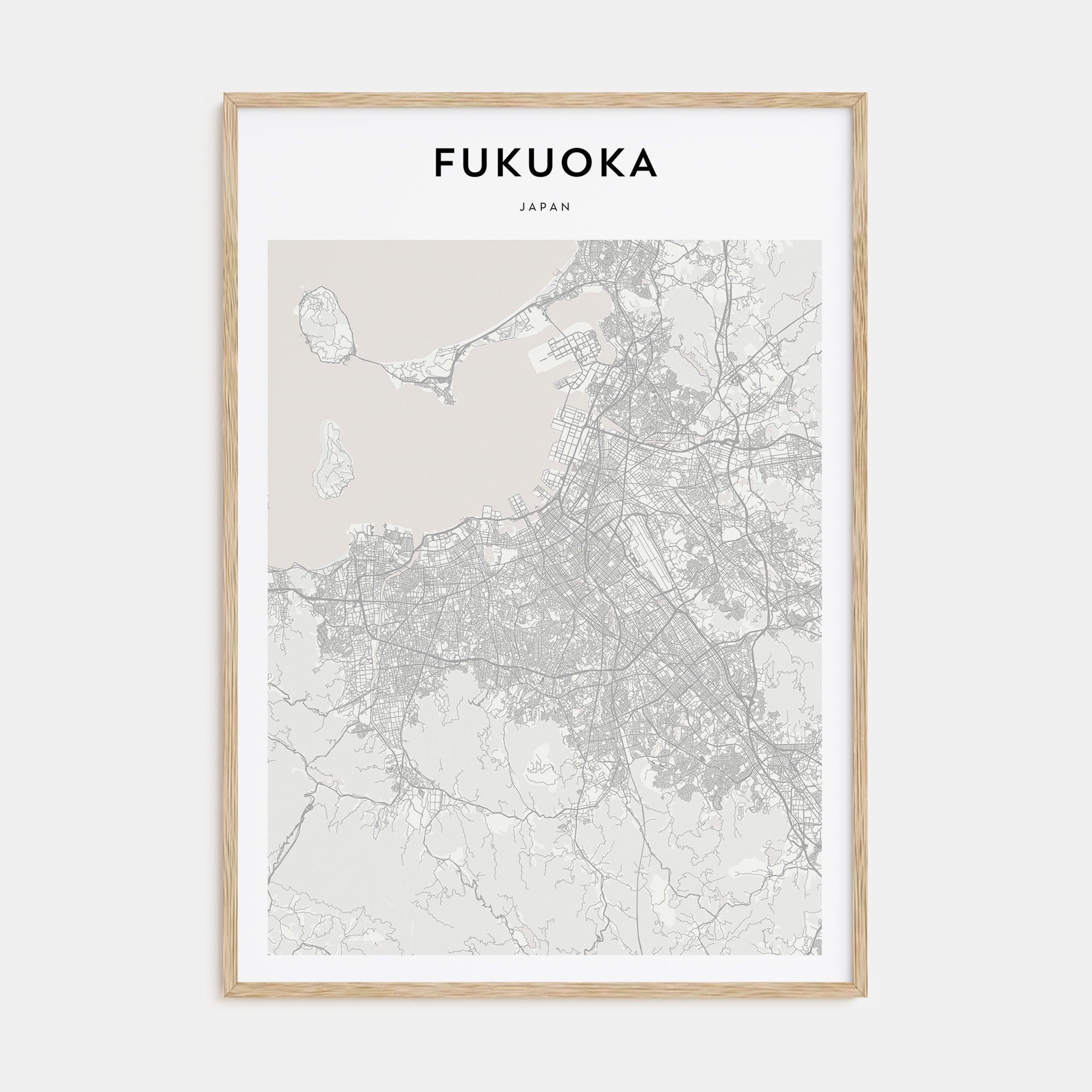 Fukuoka Map Portrait Poster