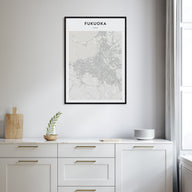 Fukuoka Map Portrait Poster