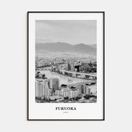 Fukuoka Portrait B&W Poster
