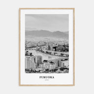 Fukuoka Portrait B&W Poster