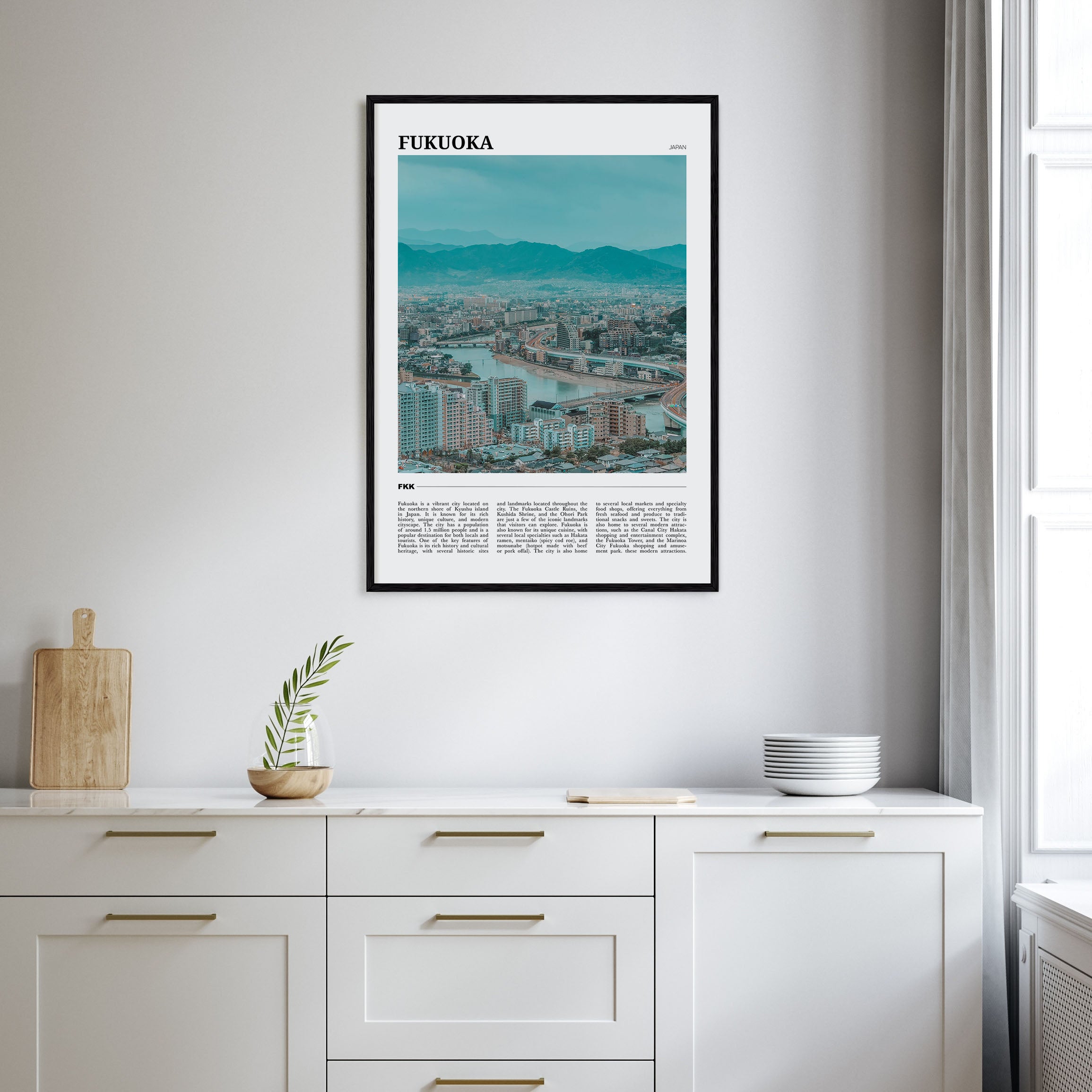 Fukuoka Travel Color Poster