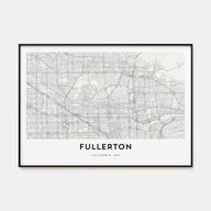 Fullerton Map Landscape Poster