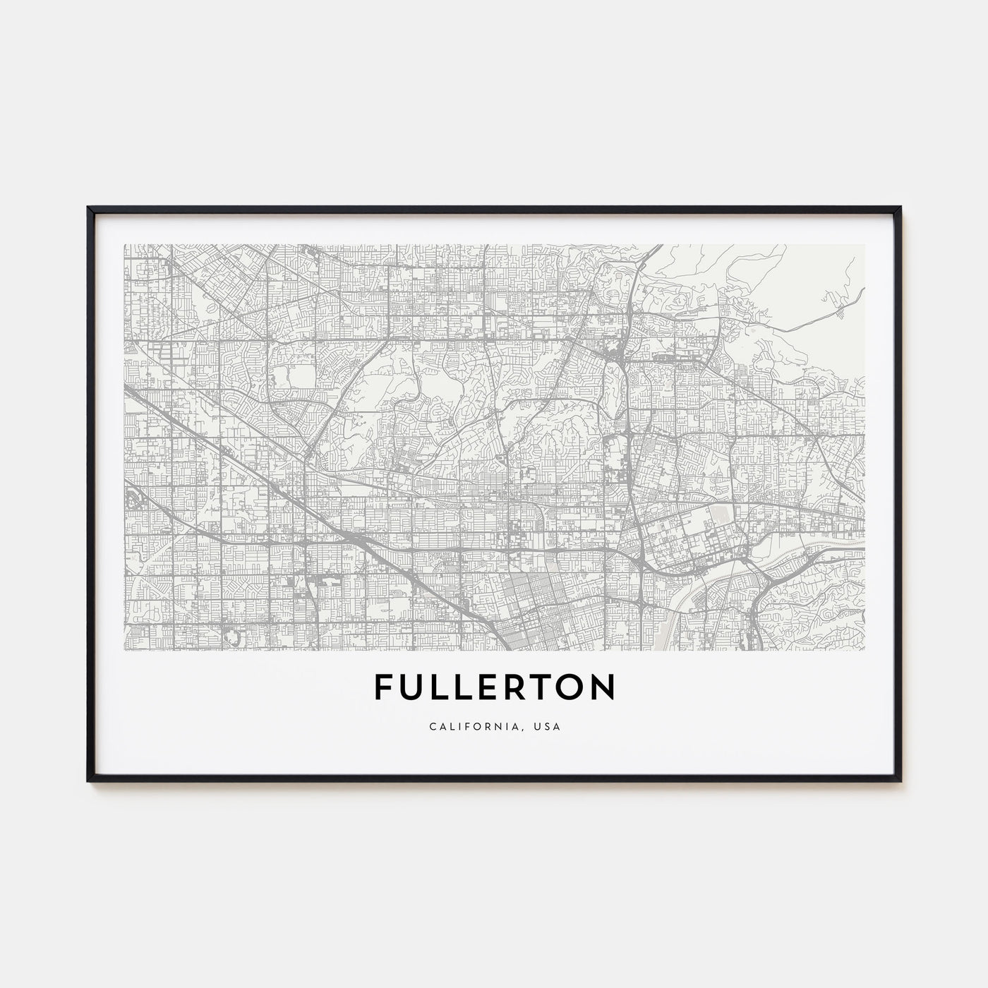 Fullerton Map Landscape Poster