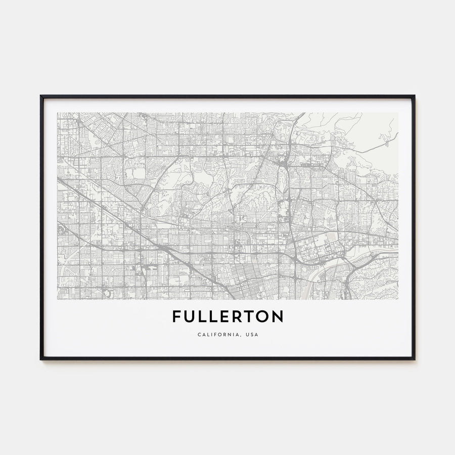 Fullerton Map Landscape Poster