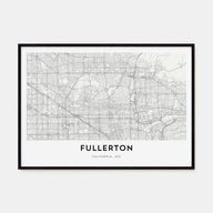 Fullerton Map Landscape Poster
