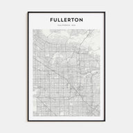 Fullerton Map Portrait Poster