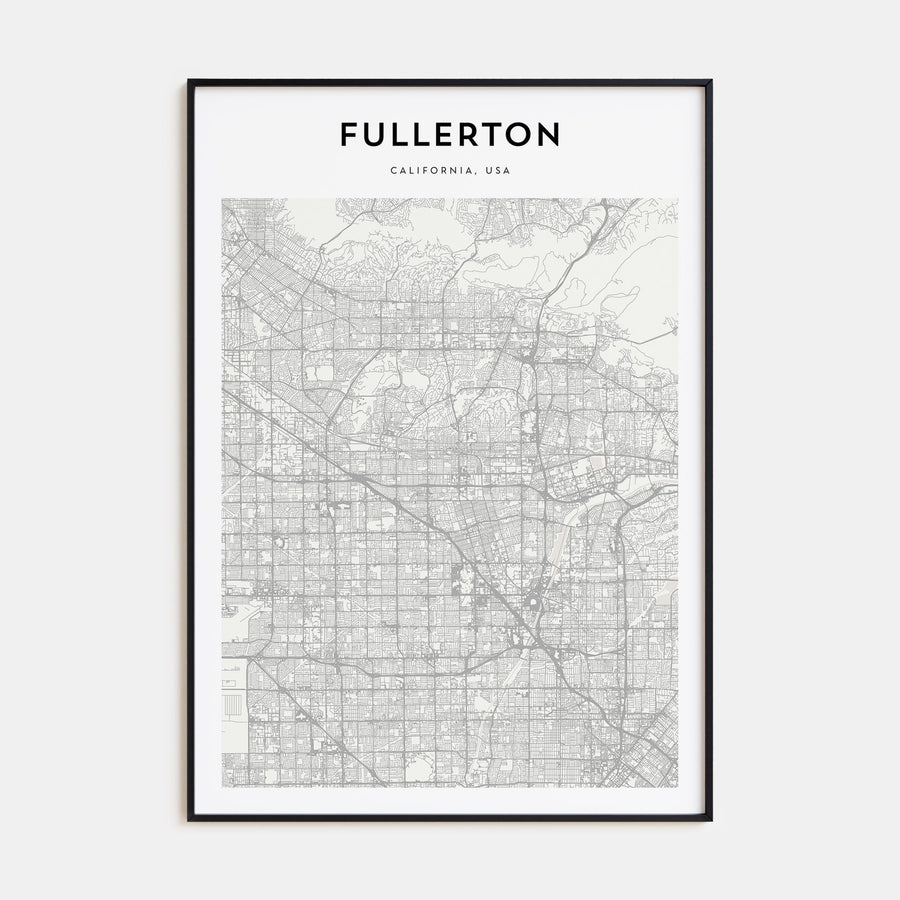 Fullerton Map Portrait Poster
