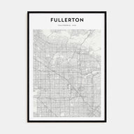 Fullerton Map Portrait Poster