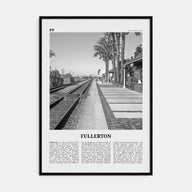 Fullerton Travel B&W Poster