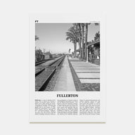 Fullerton Travel B&W Poster