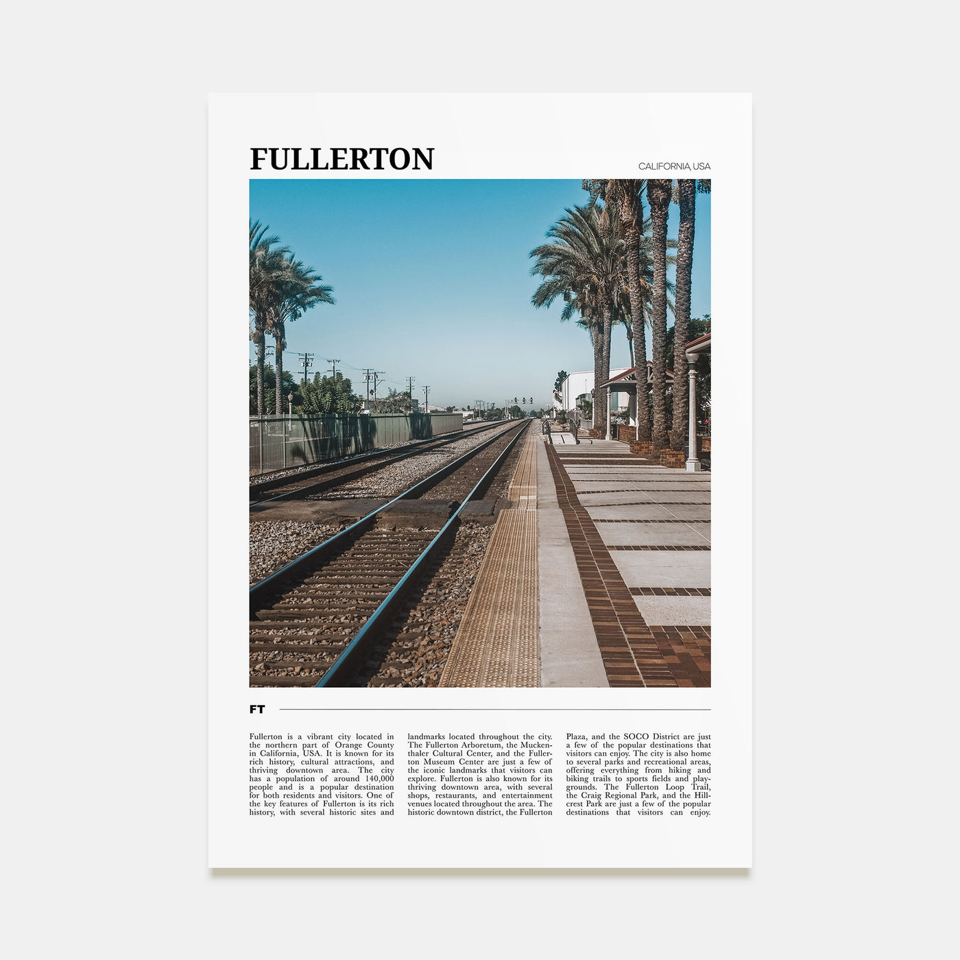 Fullerton Travel Color Poster