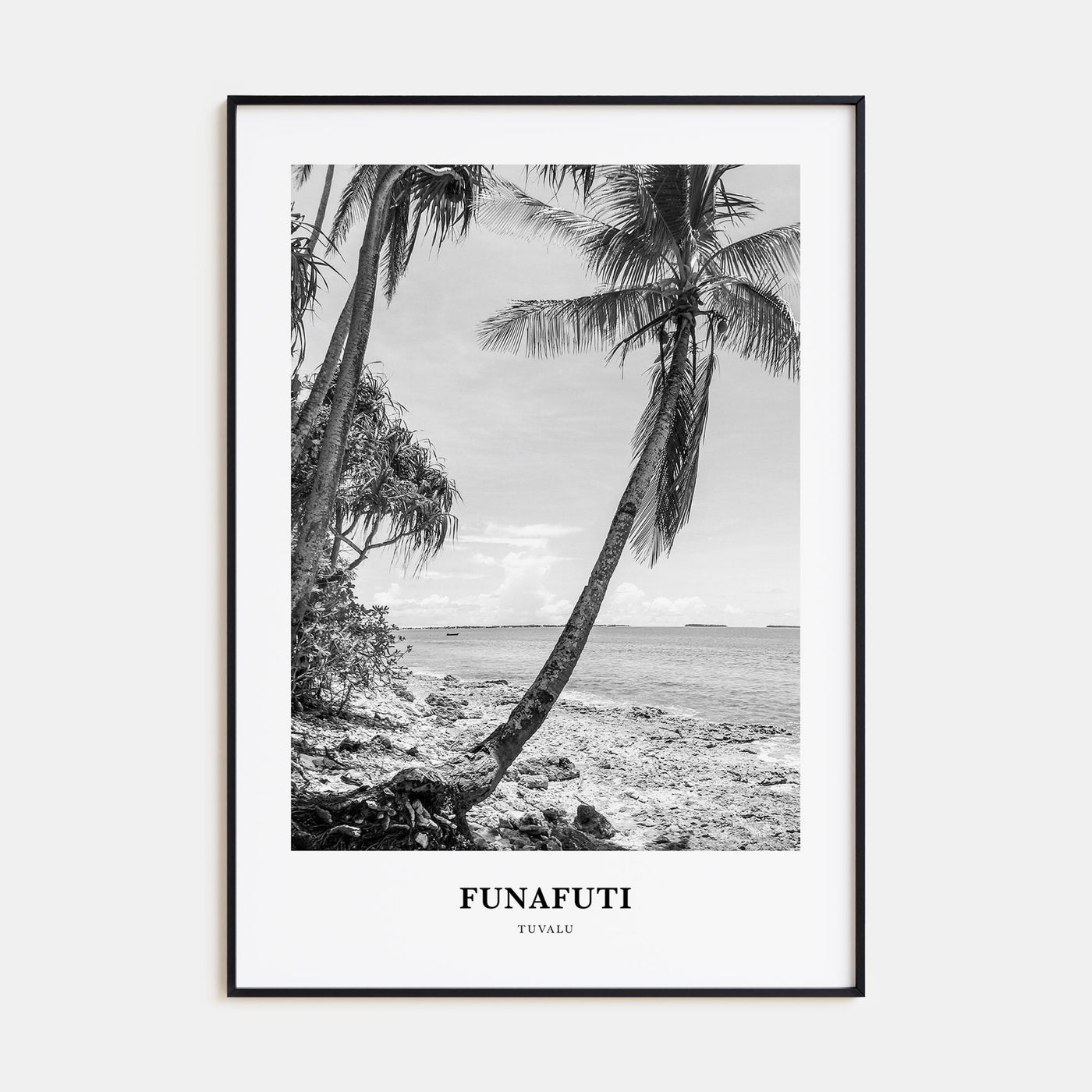 Funafuti Portrait B&W Poster