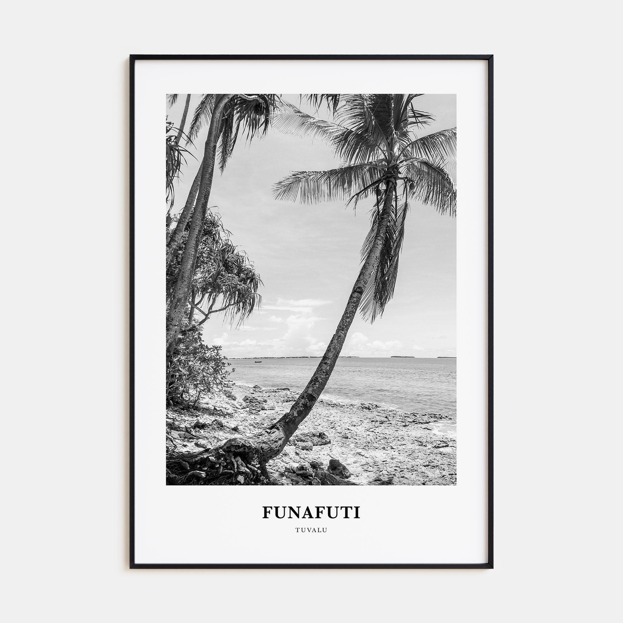 Funafuti Portrait B&W Poster
