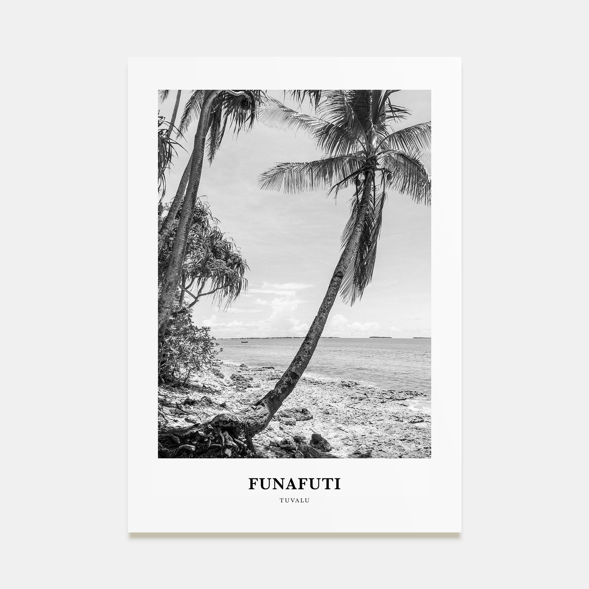 Funafuti Portrait B&W Poster