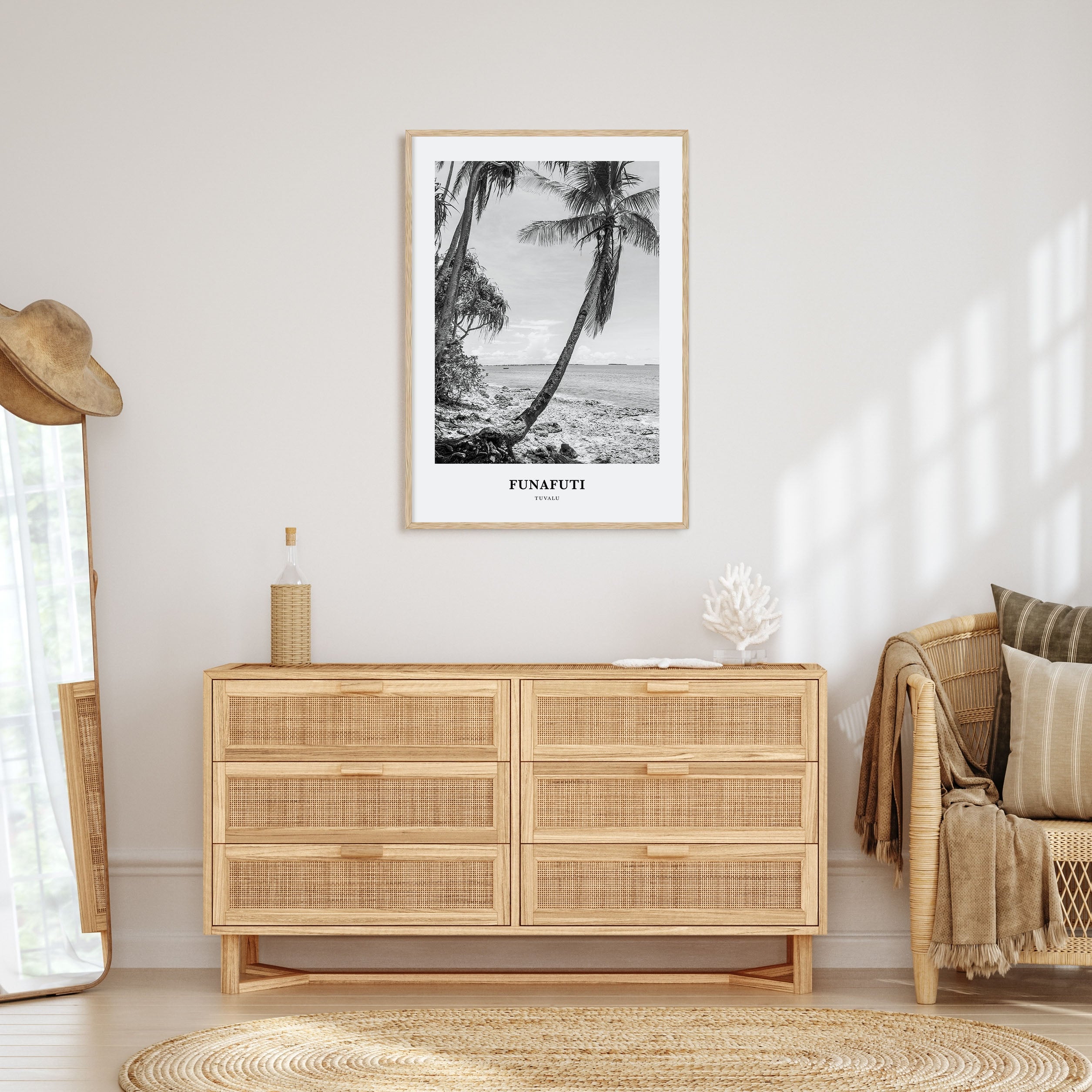 Funafuti Portrait B&W Poster