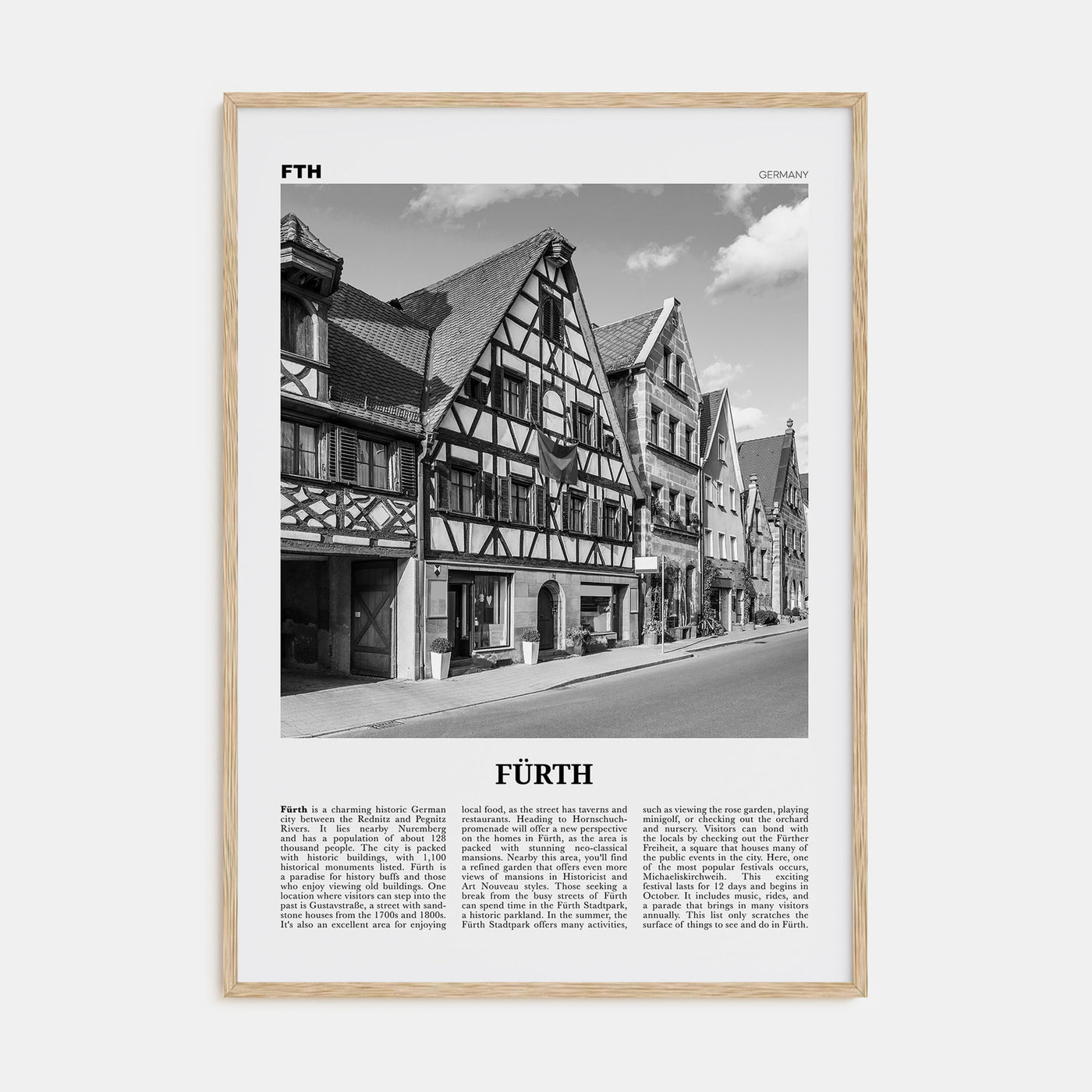 Fürth Travel B&W Poster