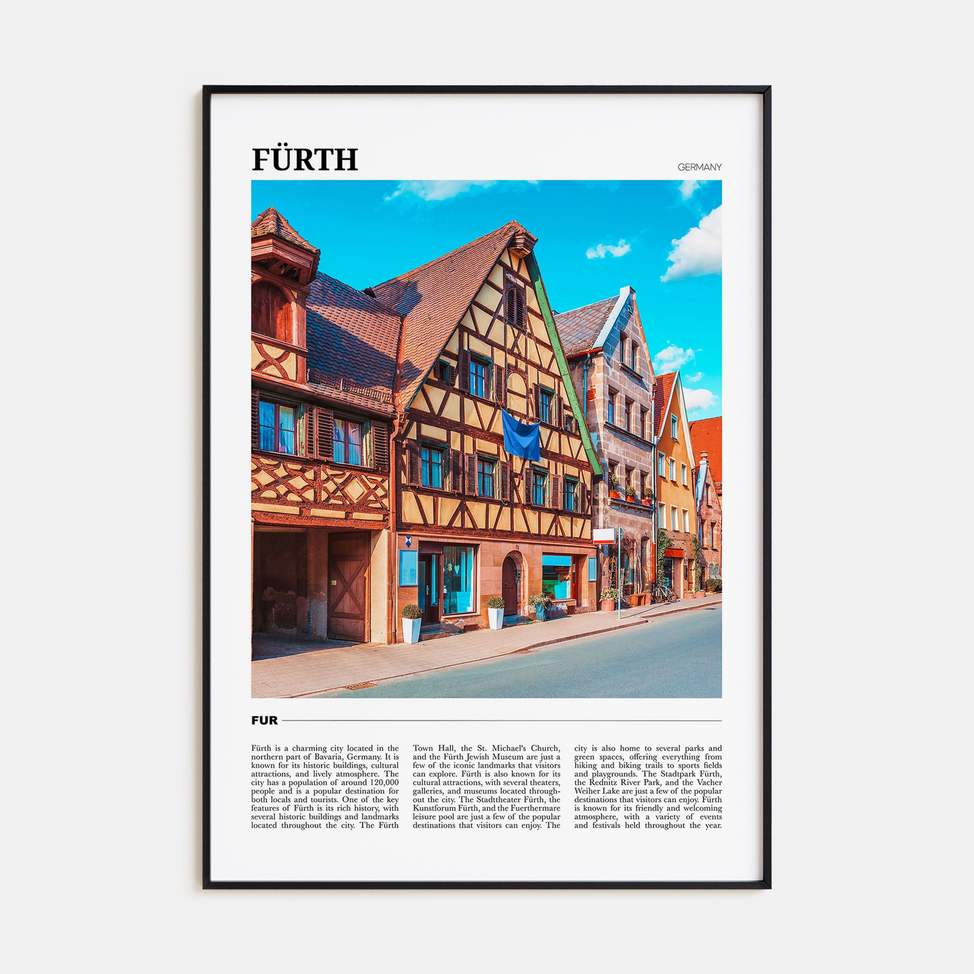Fürth Travel Color Poster