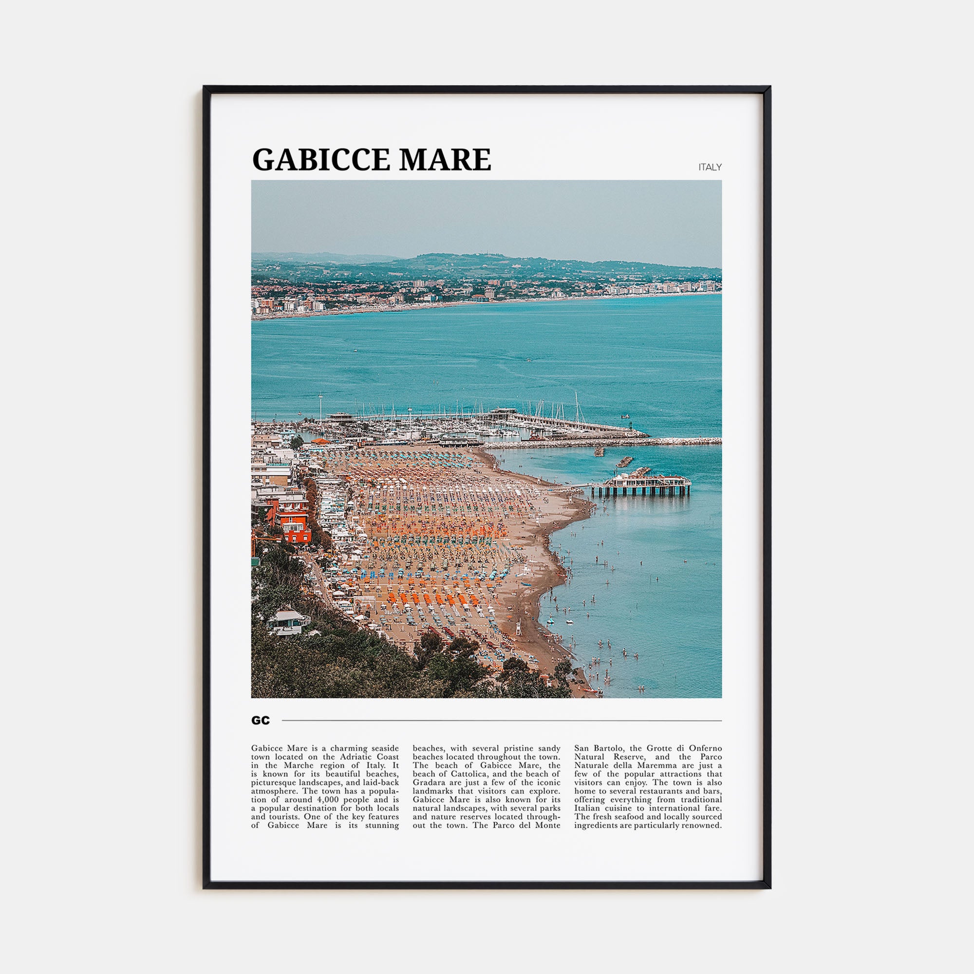 Gabicce Mare Travel Color Poster