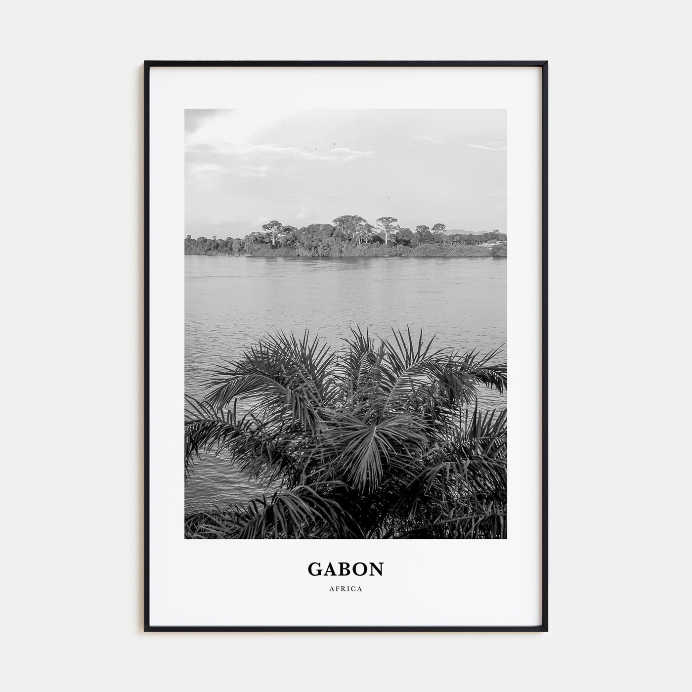 Gabon Portrait B&W Poster