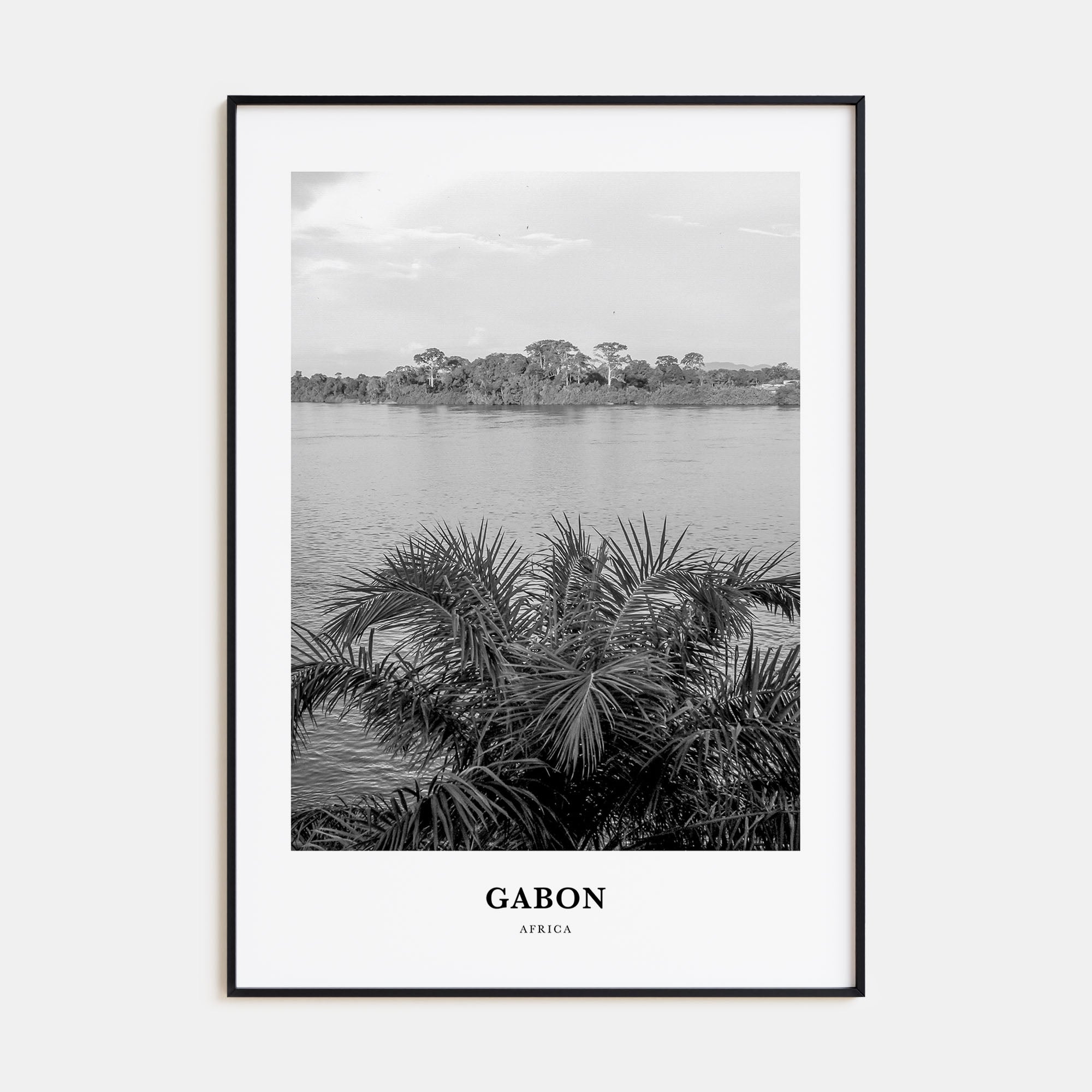 Gabon Portrait B&W Poster