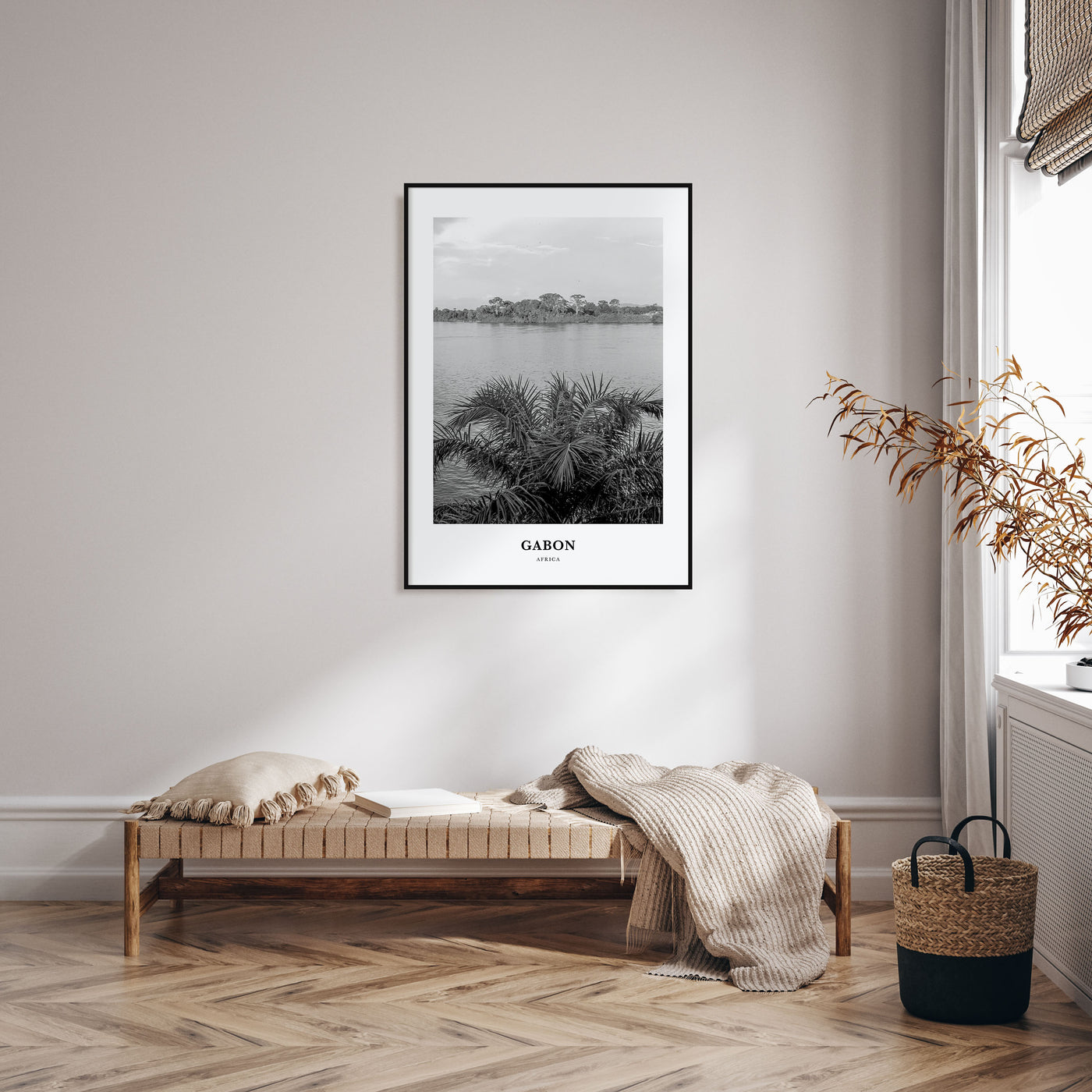 Gabon Portrait B&W Poster