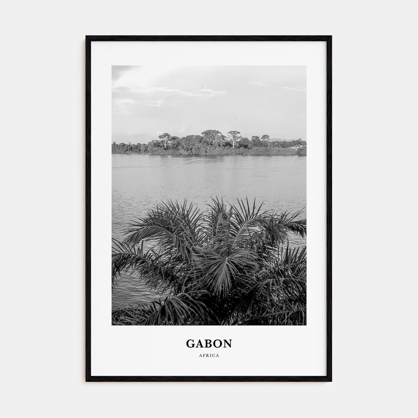 Gabon Portrait B&W Poster