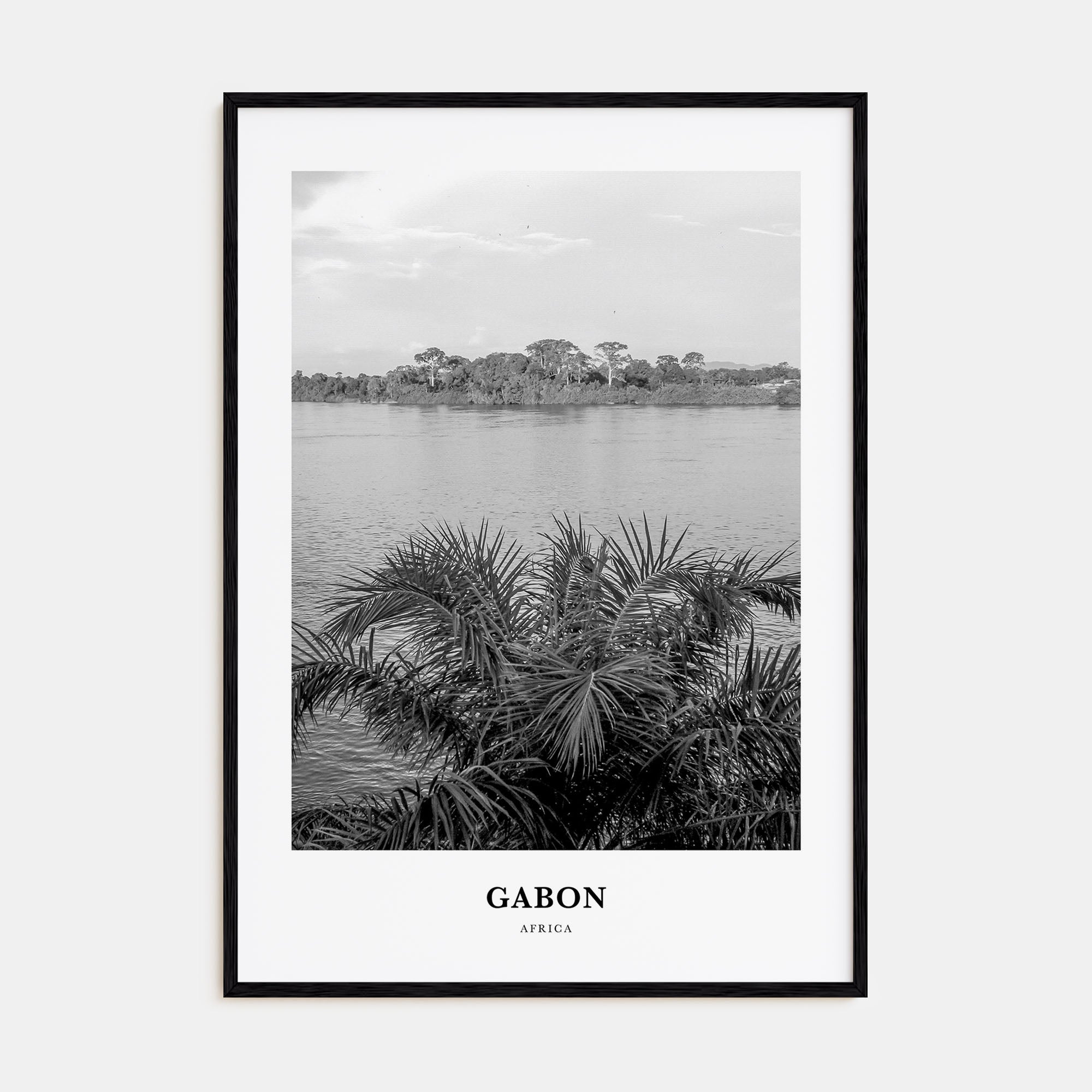 Gabon Portrait B&W Poster
