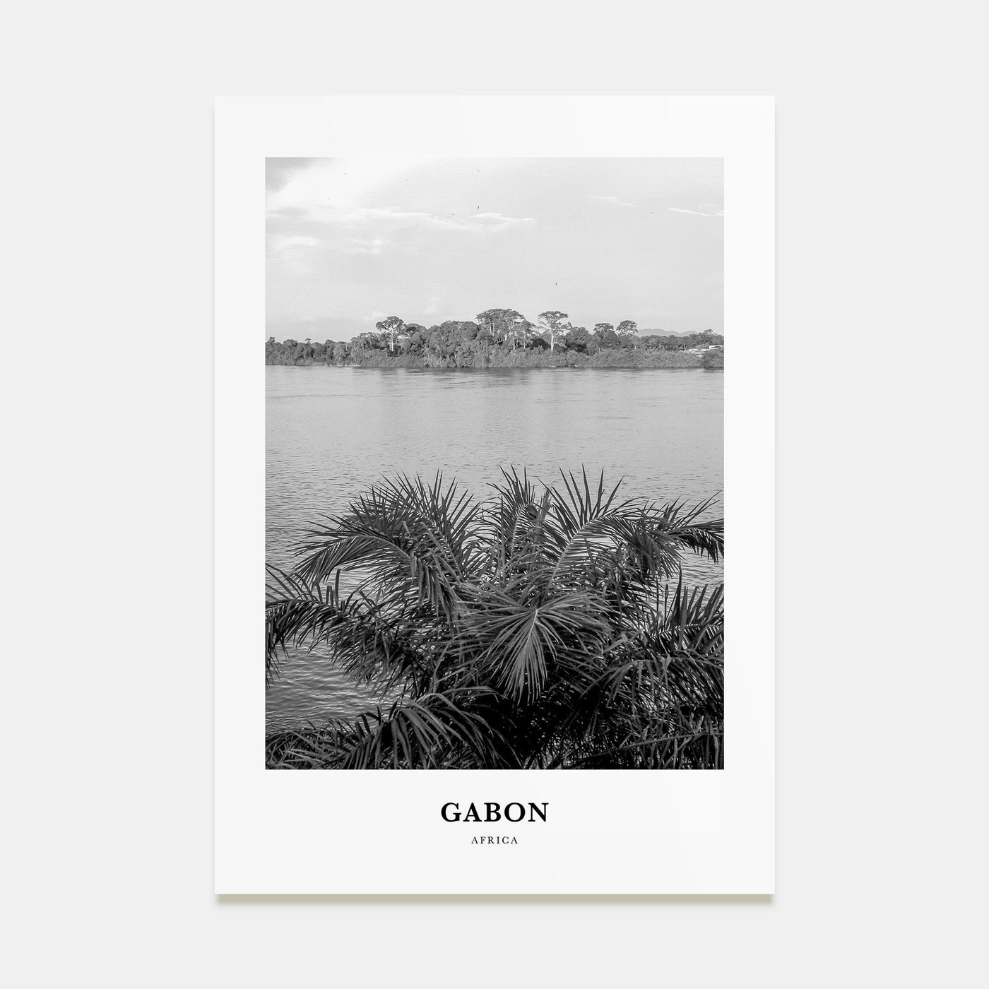 Gabon Portrait B&W Poster