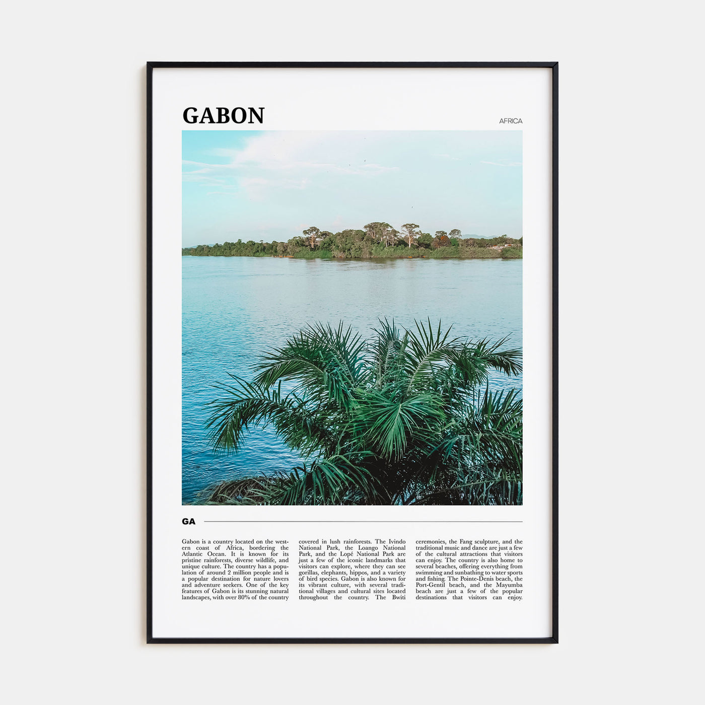 Gabon Travel Color Poster