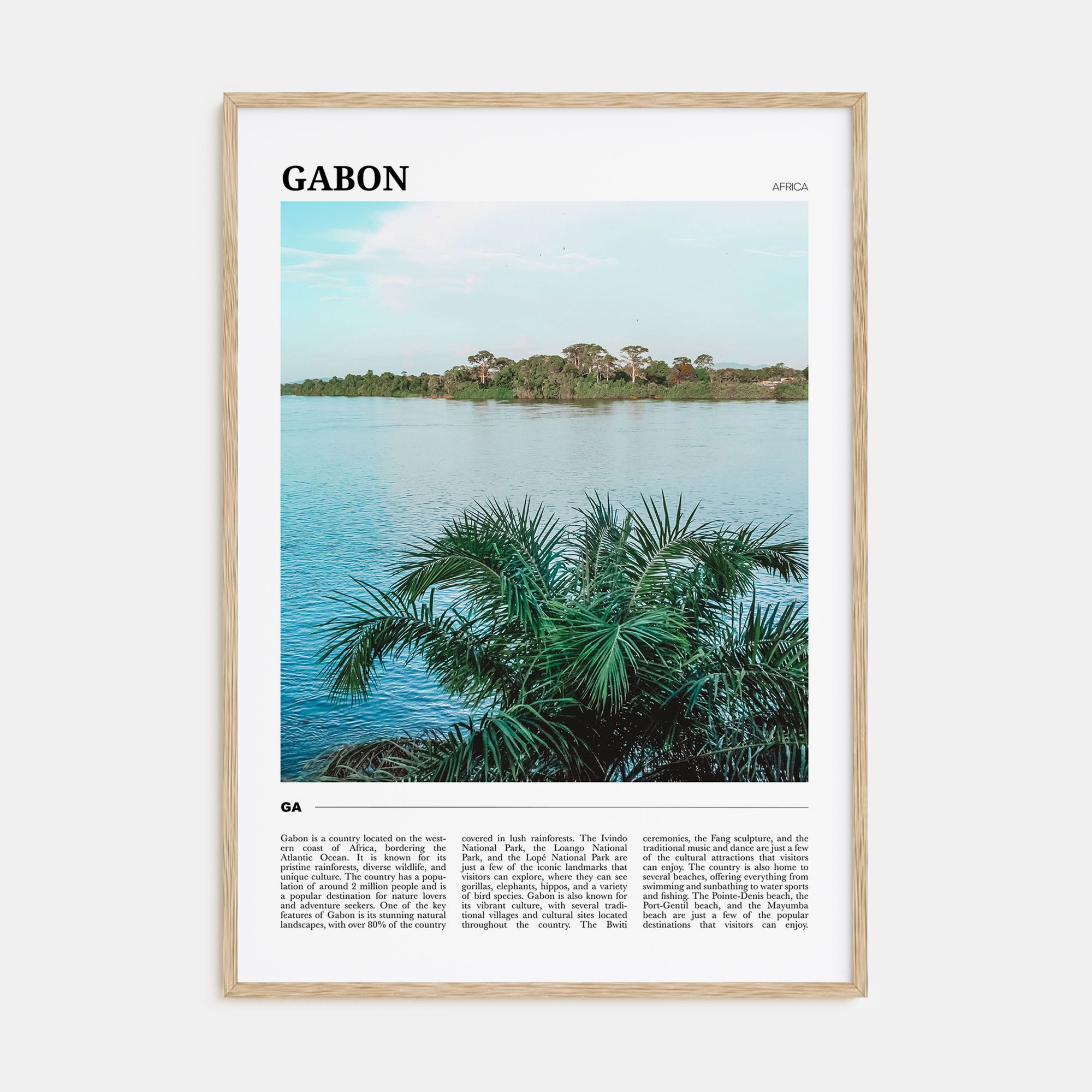 Gabon Travel Color Poster