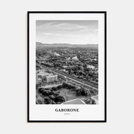 Gaborone Portrait B&W Poster