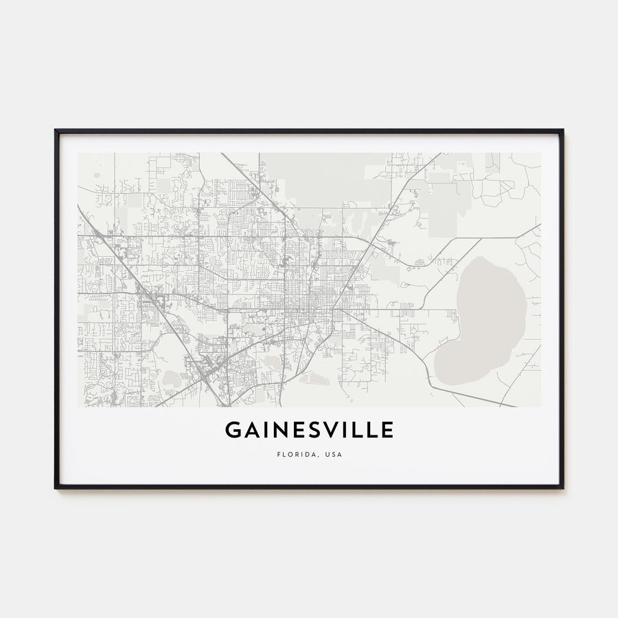 Gainesville Map Landscape Poster