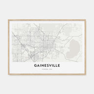 Gainesville Map Landscape Poster