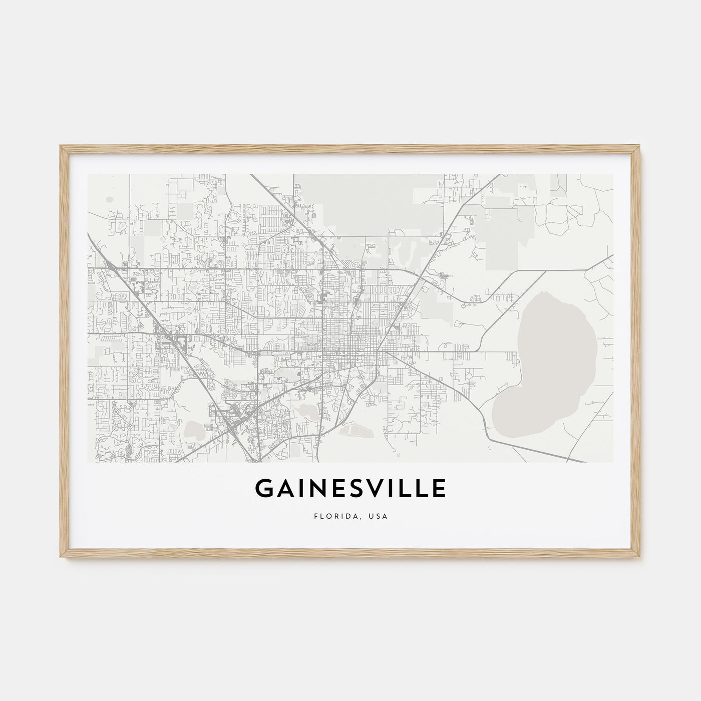 Gainesville Map Landscape Poster