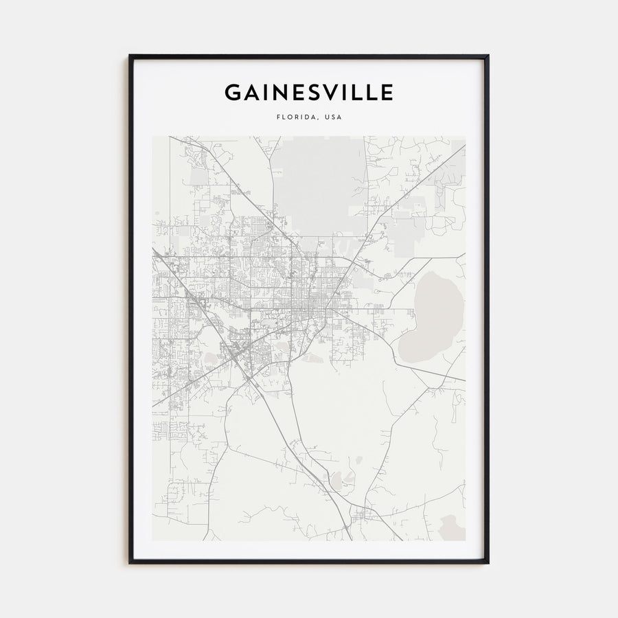 Gainesville Map Portrait Poster