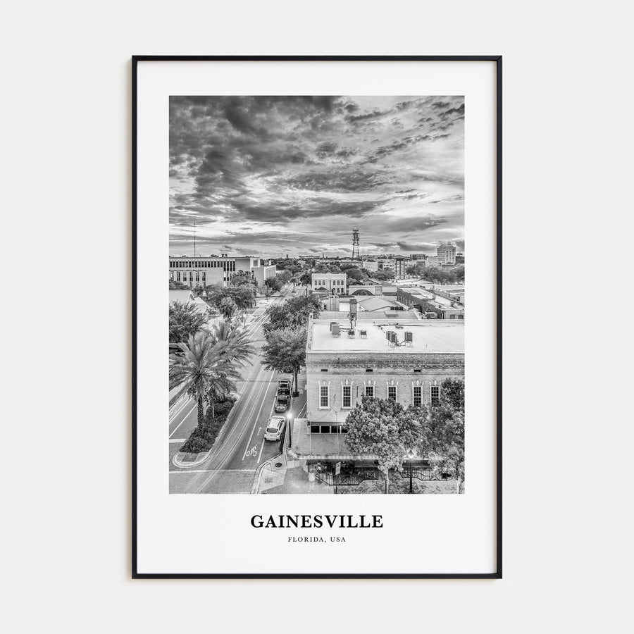 Gainesville Portrait B&W Poster