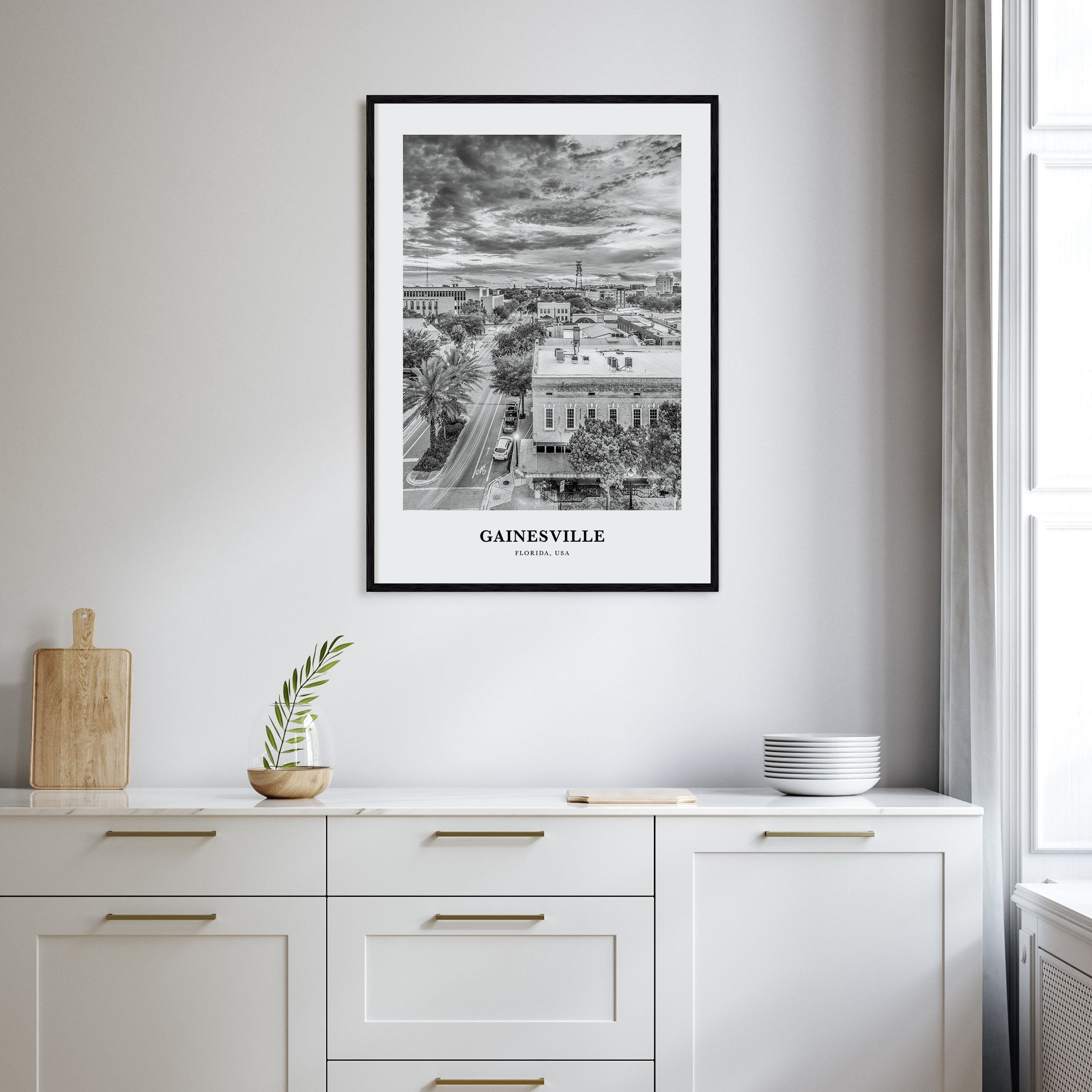 Gainesville Portrait B&W Poster