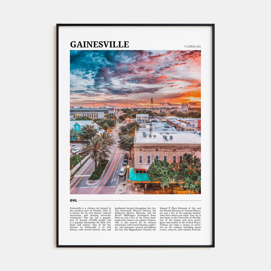 Gainesville Travel Color Poster