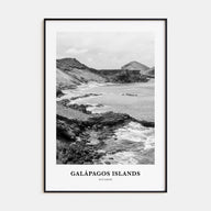 Galápagos Islands Portrait B&W Poster