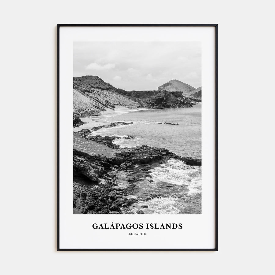 Galápagos Islands Portrait B&W Poster