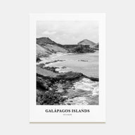 Galápagos Islands Portrait B&W Poster