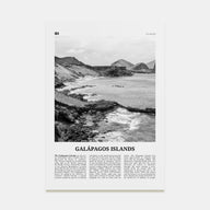 Galápagos Islands Travel B&W Poster