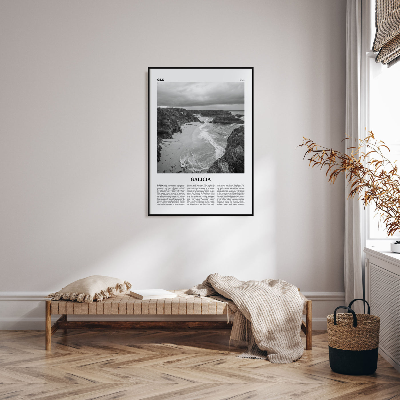 Galicia Travel B&W Poster