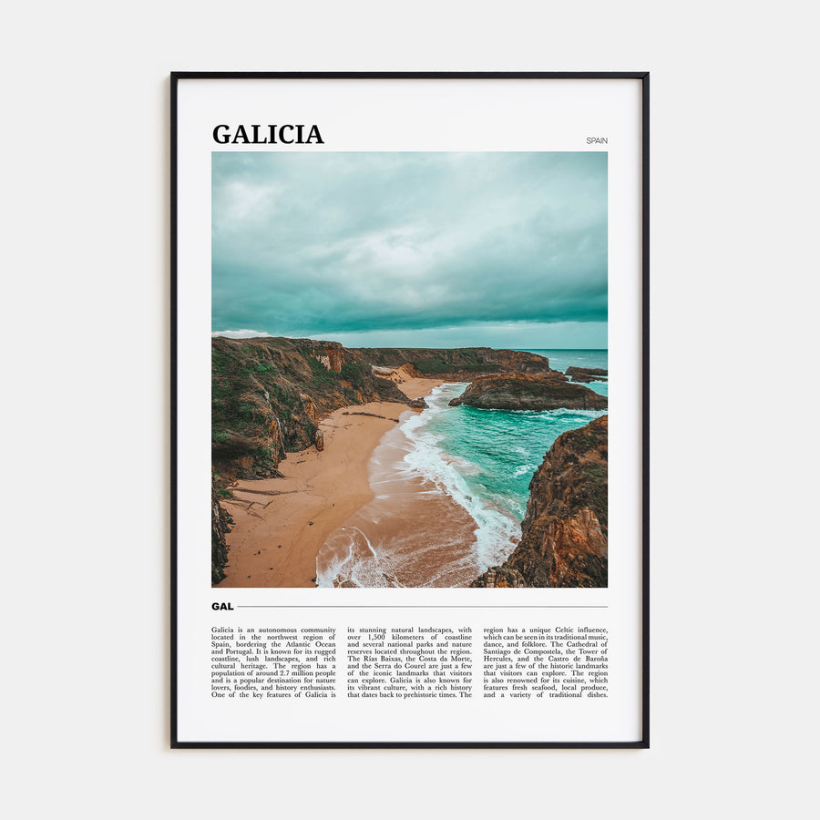 Galicia Travel Color Poster